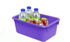 Storex Small Cubby Bins – Plastic Storage Containers for Classroom, 12.2 x 7.8 x 5.1 inches, Purple, 5-Pack (62419U05C)