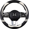 Iwantit® Cute Steering Wheel Cover for Women, Pu Leather with Anti-Slip Rubber Ring, Steering Wheel Protector for Men, Univer