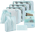 8 Set Compression Packing Cubes for Travel Essentials,Suitcase Organizer Bags, Carry-On Luggage Accessories with Laundry & To