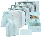 8 Set Compression Packing Cubes for Travel Essentials,Suitcase Organizer Bags, Carry-On Luggage Accessories with Laundry & To