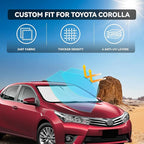 for Toyota Corolla 2009-2013 Windshield Sun Shade - 4 Layers Car Sunshades for Front Windows Shade Cover Custom Fit Corolla Sun Visor 250T Retractable Shade Blocks UV Rays Car Accessories