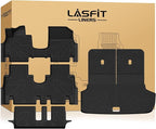 LASFIT Floor Mats for Hyundai Ioniq 9 2026 (Only fit 7 Seats,not fit 6 Seats), All Weather TPE Custom Fit Hyundai Ioniq 9 2026 Full Set Car Accessories Floor Liners & Backrest Mats & Cargo Mats,Black