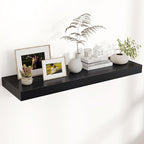 Floating Shelves for Wall, 40" W x 12" D x 2" H, 1 Pack of Long Wall Mounted Engineered Wood Shelves with Invisible Brackets 