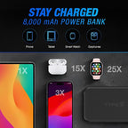 Type S Dynamic Light DL20 1000A Car Battery Jump Starter 12V 6L Gas 3L Diesel LCD Display, Car Jumper Starter Portable Charger, Jump Box, Power Bank, Emergency Hazard Lights, UL Listed - Black