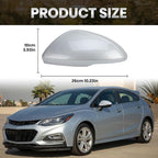 Left Driver Side Mirror Cover Caps Compatible with Chevrolet Chevy Cruze 2017 2018 2019 Replacement Rear view Mirrors Trim (Silver)