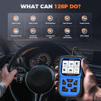 AUTOPHIX OM126P+ OBD2 Scanner, Check Engine Light Code Reader, Car Code Scanner for Automotive Diagnostic, Read & Clear Fault
