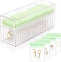 HOMEHIVE Acrylic Jewelry Box Organizer, Clear Jewelry Organizer Holder with 20 Portable Anti Tarnish Jewelry bags, Travel Jew