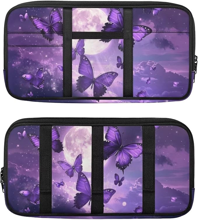 Butterfly Car Sun Visor Organizer Visor Storage Pouch Car Sun Storage Pocket Tactical Car Accessories with Zipper