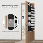 Univivi Hanging Storage Organizer Nursery Closet Cabinet Baby Storage with 5 Large Compartments 6 Side Pockets for Cosmetics,