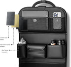 Car Seat Organizers,Multi-functional Back Seat Protectors, Storage Pouches, and Tray Holders (for Cars, Kids, Seat Back and Rear Seats)（Leather 1 Pcs）