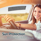 ZONETECH Cling Glare Reducer Sun Shade Side Window Sunshades Car Curtains UV Rays Visor Protection Universal Fit Protects from Sun- for All Year Round Use. Perfect for Road Trips (4 Pack)