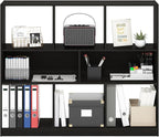 Furinno DALY Book Shelf, 8-Cube Bookshelf, Horizontal Cube Storage Organizer Bookcase, 10.9 x 47.2 x 39.4, for Living Room, B