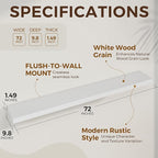 Dreamland 72 Inches Floating Shelves for Wall, 9.8" Deep Long Floating Shelves Set of 1, Large Display & Storage Shelf, Wall 