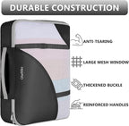 8 Set Packing Cubes for Travel, Gifts for Women Mom,Anti-Tearing Suitcase Organizer for Luggage with Shoe & Hanging Toiletry 