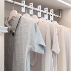 40 Pack Rectangular White Plastic Clothing Size Closet Rack Dividers Hangers, Preprinted in 8 Sizes XXS, XS, S, M, L, XL, XXL