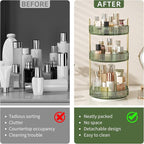 360° Rotating Makeup Organizer, Large Capacity Skincare Organizer, 3 Tier Cosmetic Skin Care Perfume Dresser Organizer, Fits 