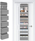 SpaceWhisper Over the Door Organizer, 6 Large Pocket Hanging Storage Organizer with 40lb Capacity, Space Saving for Nursery, 