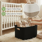 JMvicyroam Woven Blanket Basket,65L Large Storage Bin for Blankets Toys Clothes,Decorative Rope Basket for Living Room Bedroo