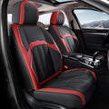 Coverado Car Seat Covers Front Set, Luxury Nappa Leather Seat Covers Universal Fit Waterproof Non-Slip Breathable Automotive 