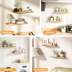 Floating Shelves for Wall Rustic Farmhouse 24 Inch Floating Shelf Wooden Shelves for Wall Pine Wood Shelf with Unique Natural