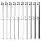 Yunsailing 10 Pcs 10 Pcs Dual Head Tire Pressure Gauge Heavy Duty Truck Tires Air Pressures Gauges with Hook Range 10-150psi, 0.7-10.3bar for Semi Trucks Car Bus Rv Van (Silver)