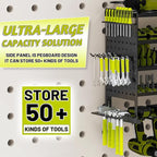 5 Layers Power Tool Organizer Wall Mount, Metal Cordless Tool Hanger Storage Rack Holder with 8 Drill Holders, Heavy Duty Gar