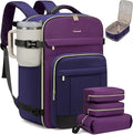 LOVEVOOK 40L Travel Backpack - Carry On & Personal Item for Women & Men, Spacious & Durable with 3 Packing Cubes