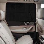 ZATOOTO Car Window Curtains - 2 Pcs Black Silk Side Rear Protection Covers - Magnetic Privacy Sun Shade Keeps Cooler for Baby Kids Sleeping