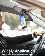 Dashboard Clip Car Phone Holder - [Thick Cases Friendly] 360° Adjustable Dash Clamp Phone Holders for Your Car Mount Accessories for iPhone 17 Pro Max Air 16 15 14 13 12 Plus, Android, All Smartphones