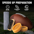 4 in 1 Football Prep Kit - for Effectively Secure Grip & Enhance Tack with 2 Football Wax & 1 Football Brush & 1 Cloth - Adul