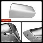 A-Premium Driver Side Rearview Mirror Cover Cap - Compatible with Chevrolet Tahoe Suburban & GMC Yukon XL & Cadillac Escalade, 2021 2022 2023 2024 - Chrome, Without Turn Signal Hole