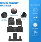 Nilight TPE Floor Mats for Chevy Tahoe GMC Yukon Denali Cadillac Escalade Bucket Seats 2021 2022 2023 2024 2025 2026 All Weather Custom Fit Heavy Duty Floor Liners