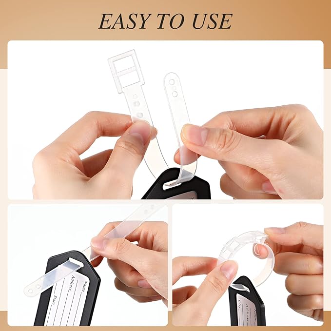 Kigeli 200 Pcs Luggage Tags Bulk, Suitcases Backpack Baggage Name Tags with ID Card for Travel Wedding Back to School