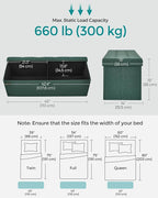 SONGMICS MAZIE Collection - 43 Inches Folding Storage Ottoman Bench, Ottoman Foot Rest, End of Bed Bench, Storage Chest, Load