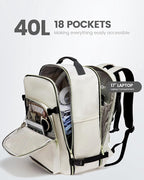 LOVEVOOK Travel Backpack for Women & Men 40L,Airline Approved Carry On Backpack Travel Essentials,TSA Carry on Luggage,Waterp
