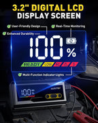 AUXITO Jump Starter 8000A Portable Car Battery Jump Starter with Large LCD Display Jump Cable with Smart Clamps Power Bank