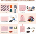 8 Set Compression Packing Cubes for Travel Essentials,Suitcase Organizer Bags, Carry-On Luggage Accessories with Laundry & To