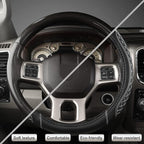 West Llama Customized Auto Car Steering Wheel Cover for Dodge 1989-2011 RAM 1500 2500 3500, Charger, Durango, Challenger(Diam
