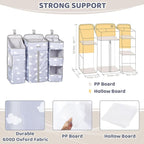 Orzbow XL Hanging Diaper Caddy Organizer for Baby Essentials, Removable 3 in 1 Diaper Stacker, Changing Table Organizer for C