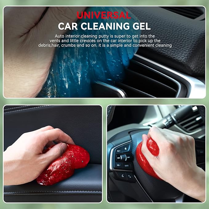 Auto Dynasty 2024 Universal Home/Office Keyboard/Interior Car Air Vent Auto Detailing Car Slime Cleaner Dust Cleaning Removal