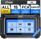 OBD2 Scanner Diagnostic Tool XTOOL D6: All System Scanner for Car with Free Updates, 15 Resets, Throttle Body Relearn, ABS