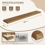 Dreamland 55 Inches Floating Shelves for Wall, 8" Deep Long Floating Shelves Set of 1, Large Display & Storage Shelf, Wall Sh