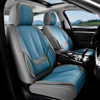 Coverado Seat Covers, Car Seat Covers Front Seats, Leather Seat Covers for Cars, Car Seat Protector Waterproof, Gray Car Seat