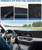 FIILINES Dash Cover for 2019-2022 BMW X5/X7 Dashboard Cover Mat for X5/X7 Accessories Sunshade Nonslip Mesh Protector No Glar