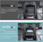 JDMCAR One-Touch Hidden Storage Box Compatible with 2016-2023 Toyota Tacoma Accessories Center Console Organizer Armrest Secret Compartment
