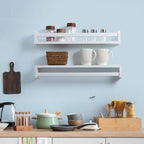Fun Memories Nursery Book Shelves - Rustic Natural Solid Wood Floating Bookshelf for Kids - Wall Book Shelves for Kids Room (
