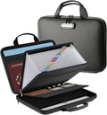 Fireproof Document Box with Lock, Portable Hard-Shell Case Fireproof File Box for Documents, Waterproof Document Box File Org