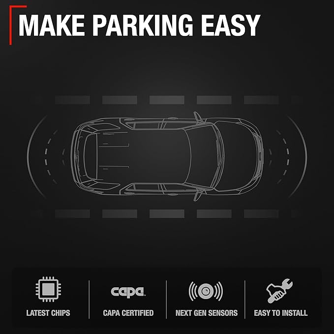 T1A Front/Rear Bumper Parking Aid Sensor, 4-pc - Compatible with 2018-2019 Ford Edge, 19-21 Ford Explorer; 20-21 Lincoln Naut