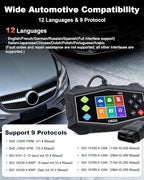 OBD2 Scanner Diagnostic Tool, ZEXMTE Professional OBD2 Scanner with Data Stream, Mode 6, Mode 8 & I/M Readiness, Enhanced Code
