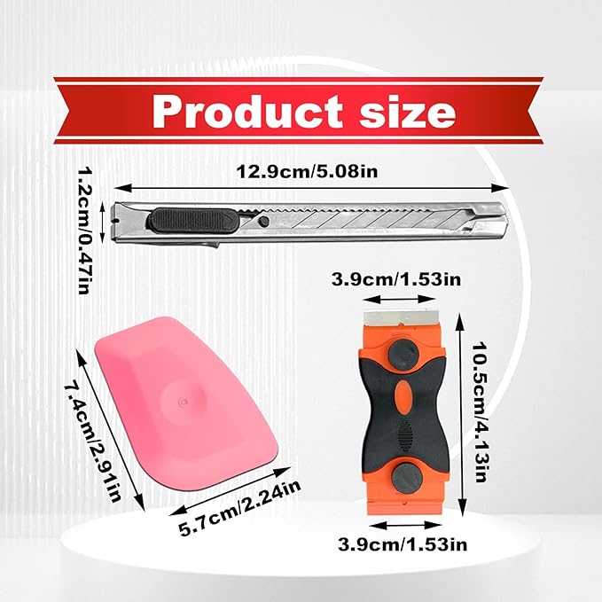 18PCS Car Window Tint Kit, Multi-Function Car Window Tint Kit, Vehicle Vinyl Wrap Application Kit